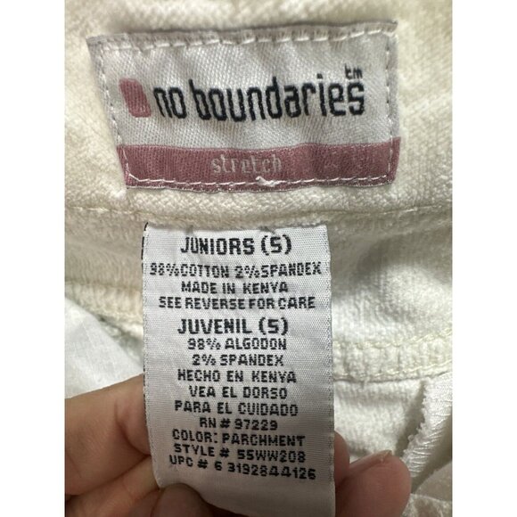No Boundaries Womens Size 5 White Stretch Pants Stretch Juniors - Picture 6 of 8